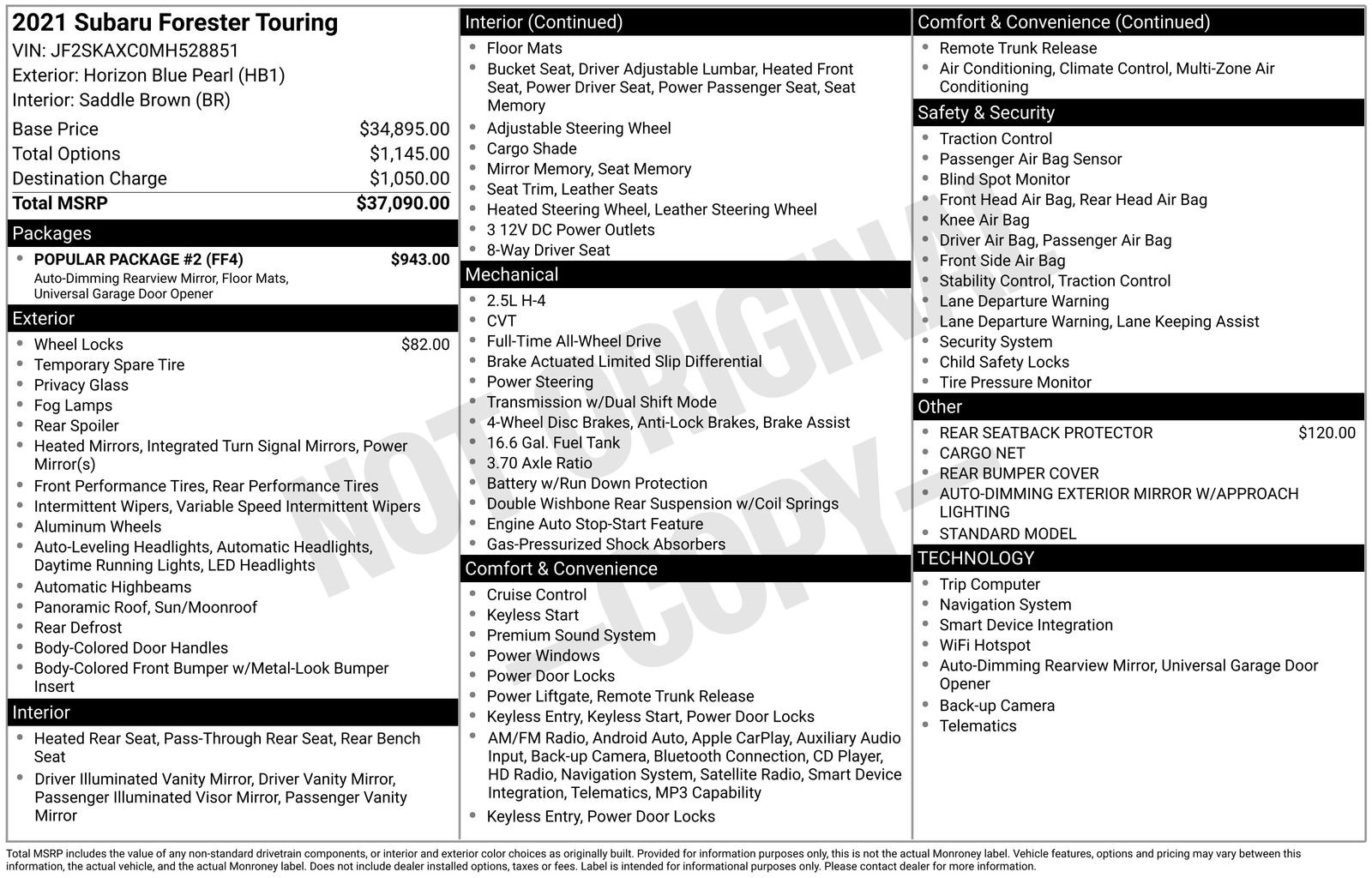 Used 2021 Subaru Forester Touring w/ Popular Package #2 image 21