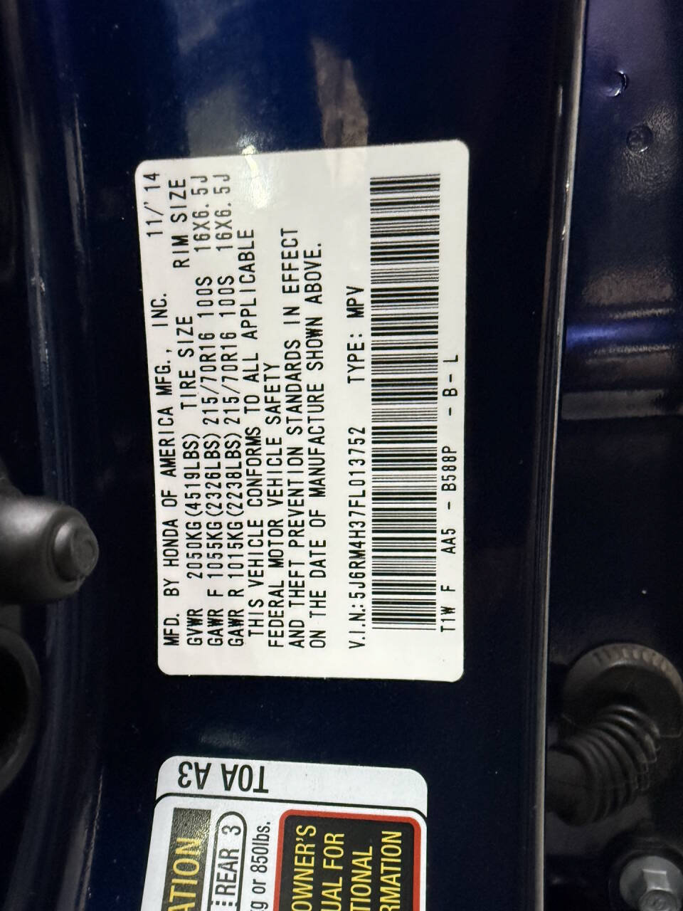 Used 2015 Honda CR-V LX image 29