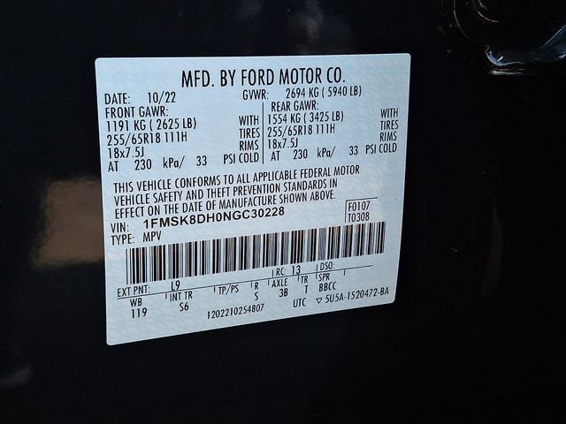 Certified 2022 Ford Explorer XLT w/ Equipment Group 202A image 29
