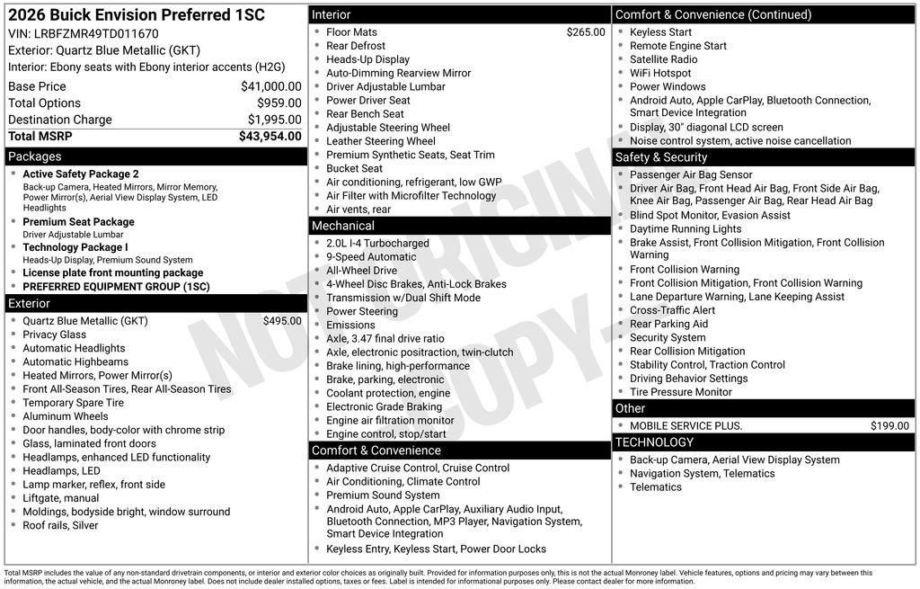 New 2026 Buick Envision Preferred image 9