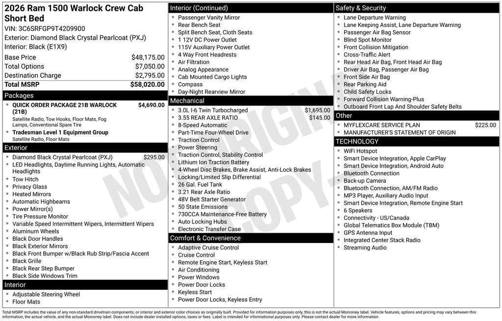 New 2026 RAM 1500 Warlock AWD/4WD image 2