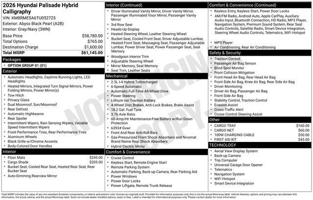 New 2026 Hyundai Palisade Calligraphy image 1