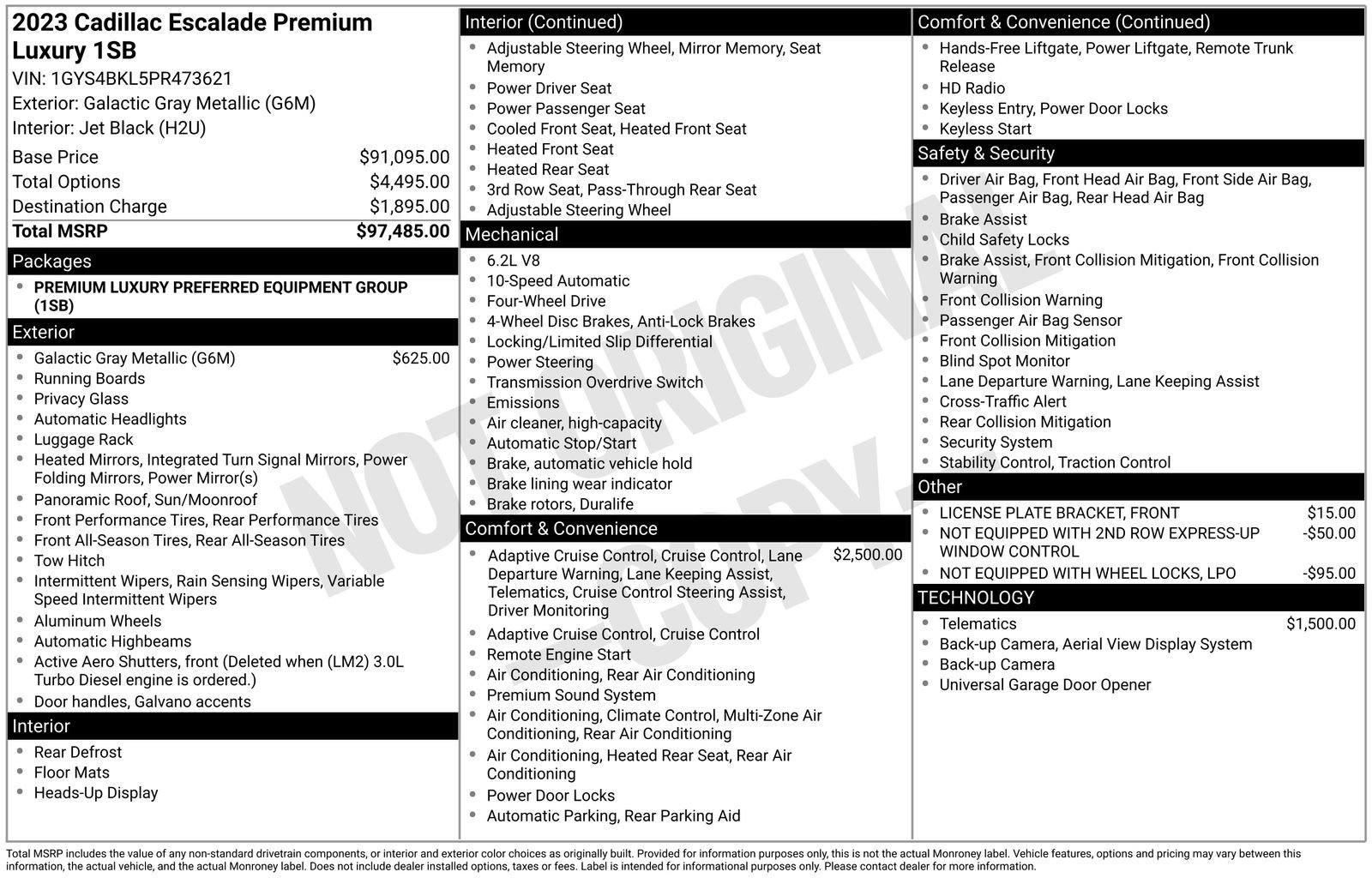 Certified 2023 Cadillac Escalade Premium Luxury AWD/4WD image 38