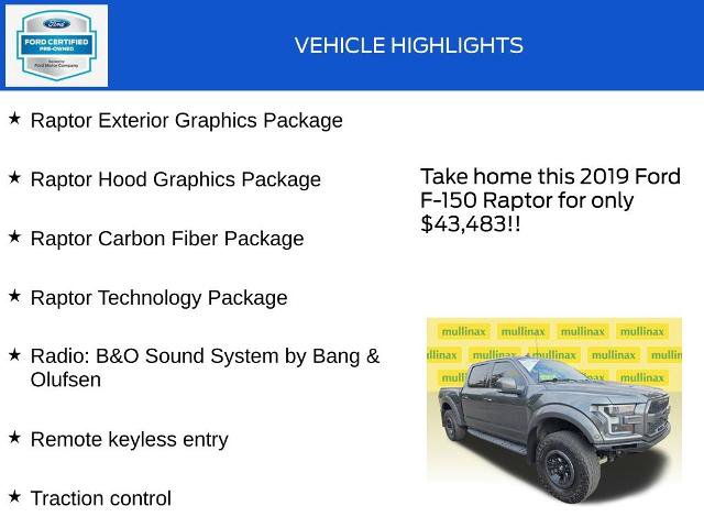 Certified 2019 Ford F150 Raptor w/ Equipment Group 802A Luxury AWD/4WD image 18