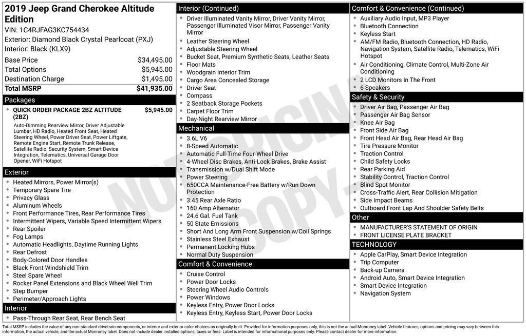 Used 2019 Jeep Grand Cherokee Altitude image 26