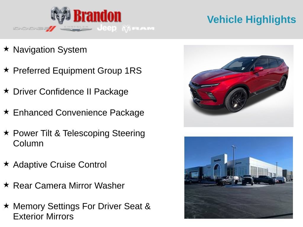 Used 2023 Chevrolet Blazer RS w/ Driver Confidence II Package AWD/4WD image 2