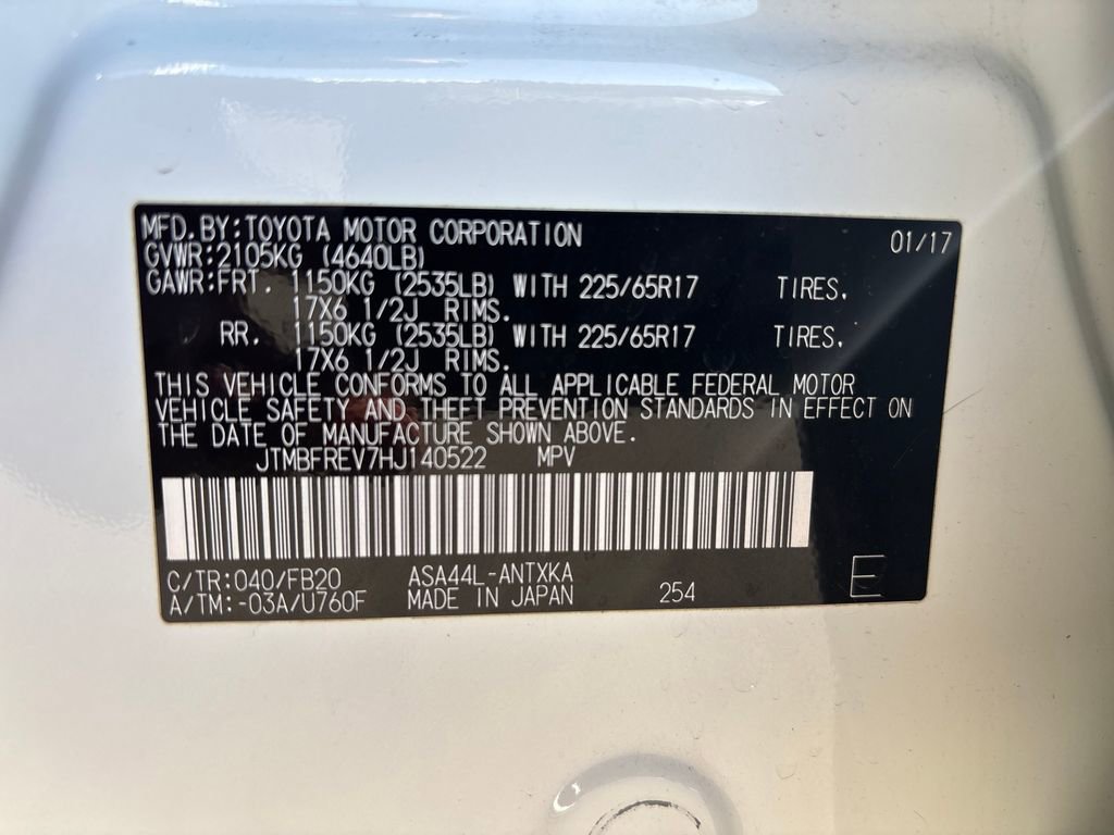 Used 2017 Toyota RAV4 LE w/ All Weather Liner Package image 29