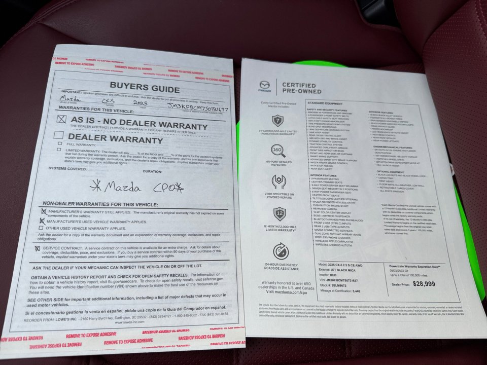 Certified 2025 MAZDA CX-5 Carbon Edition image 37