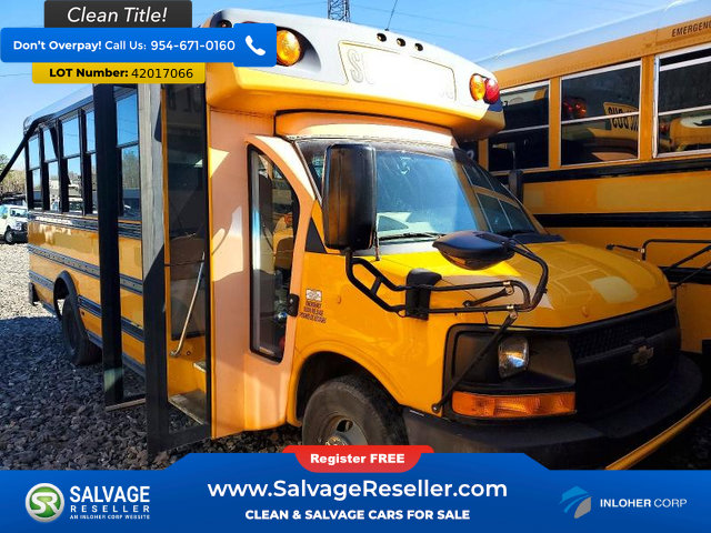 Used 2015 Chevrolet Express 4500 w/ School Bus Package RWD image 1