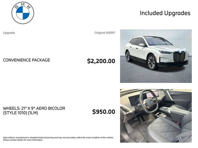 Certified 2025 BMW iX xDrive50 w/ Convenience Package AWD/4WD image 3