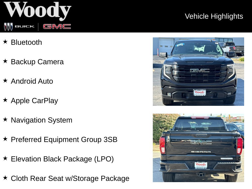 Certified 2024 GMC Sierra 1500 Elevation w/ LPO, Elevation Black Package AWD/4WD image 3