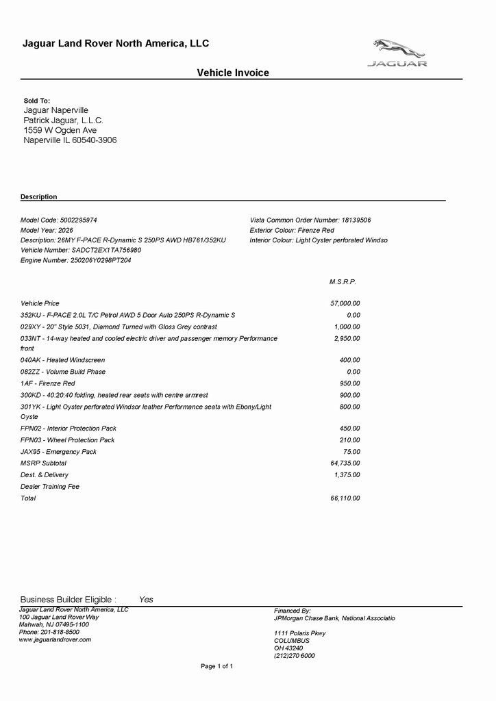 Used 2026 Jaguar F-PACE R-Dynamic S image 3