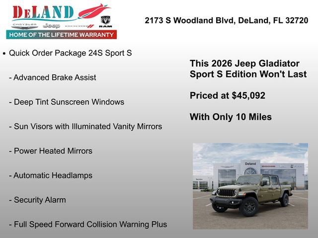 New 2026 Jeep Gladiator Sport AWD/4WD image 6
