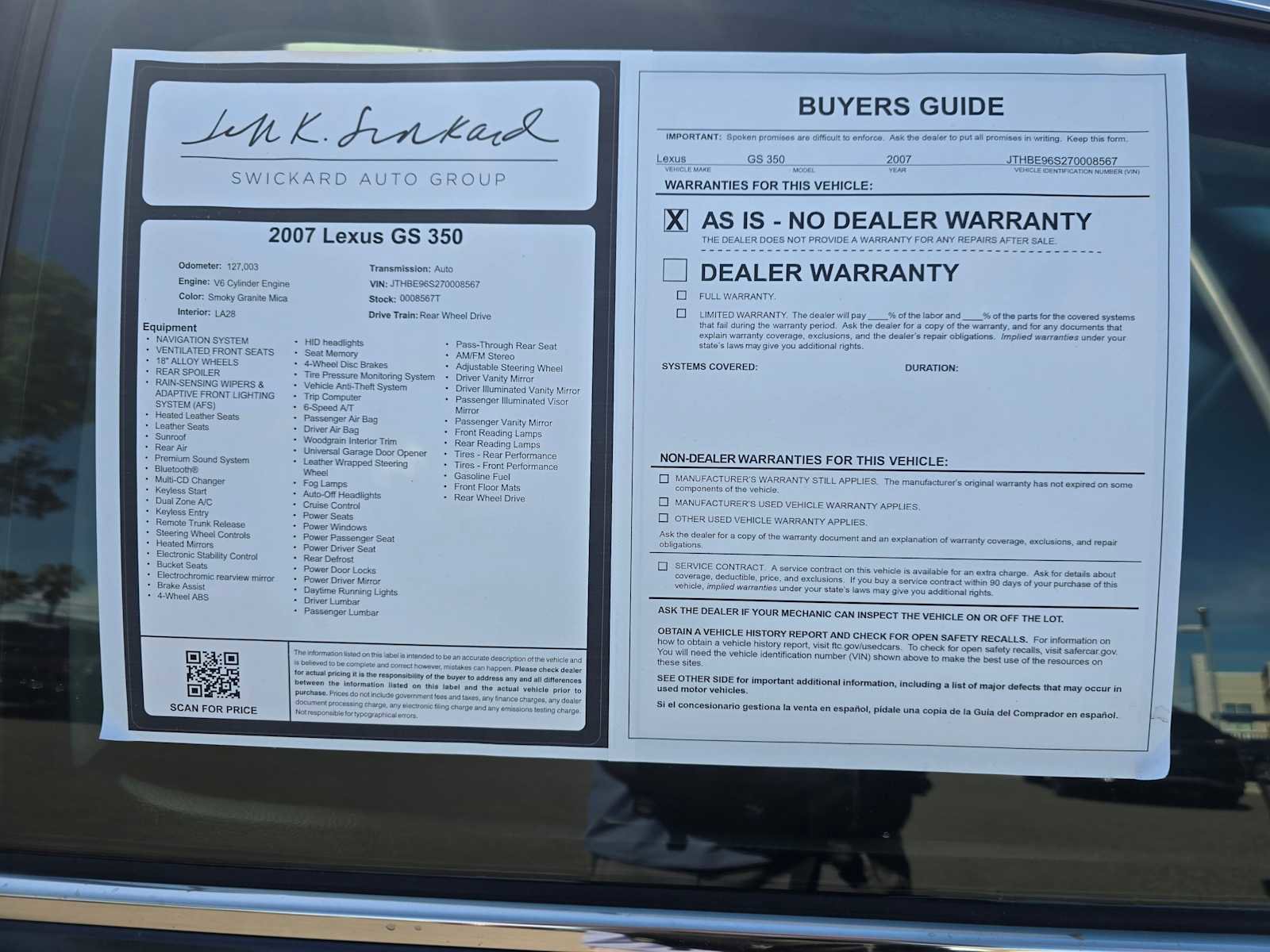 Used 2007 Lexus GS 350 image 18