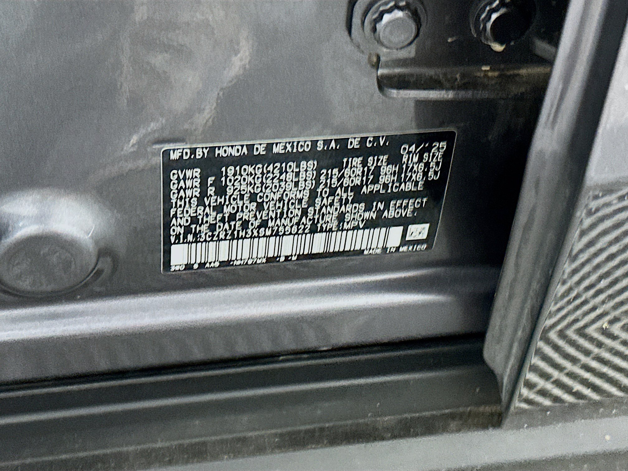 Used 2025 Honda HR-V LX image 12