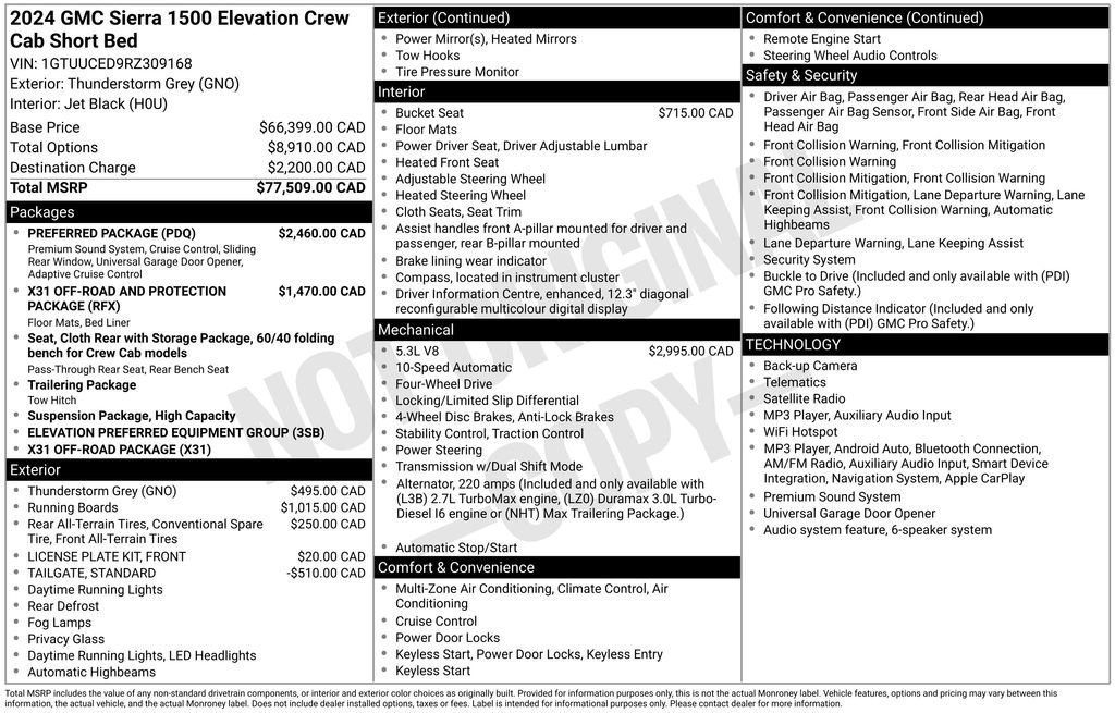 Used 2024 GMC Sierra 1500 Elevation w/ Preferred Package AWD/4WD image 24