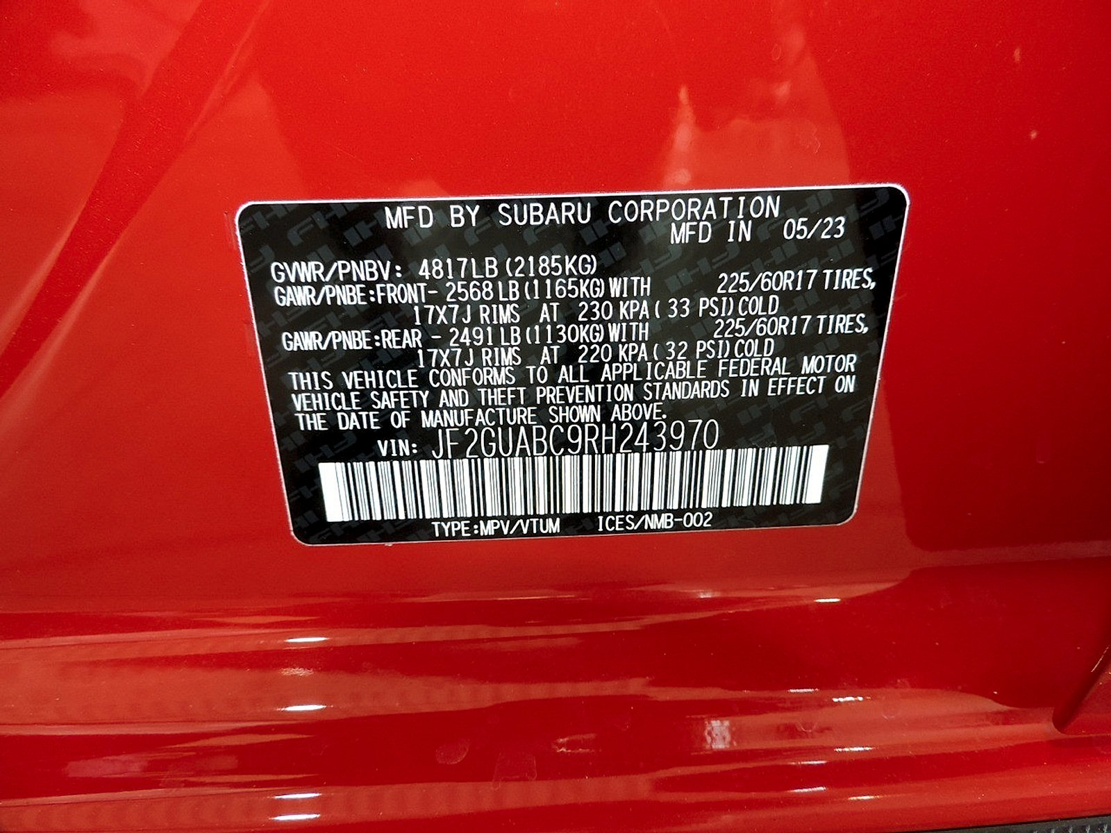 Certified 2024 Subaru Crosstrek 2.0i AWD/4WD image 11