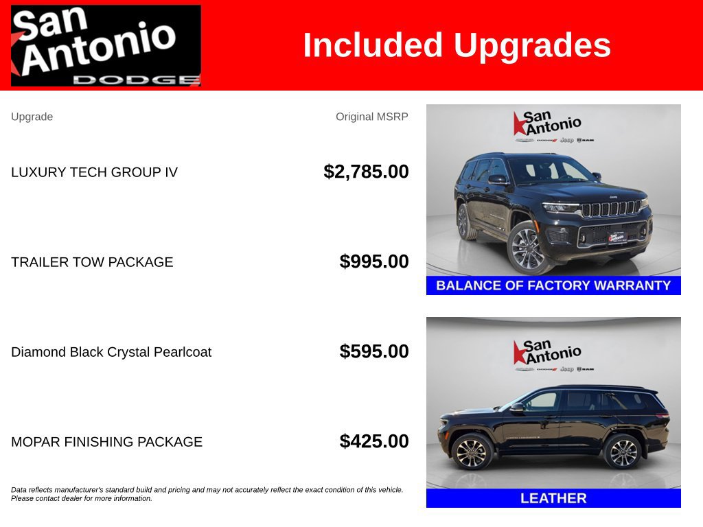 New 2025 Jeep Grand Cherokee L Overland w/ Luxury Tech Group IV AWD/4WD image 6