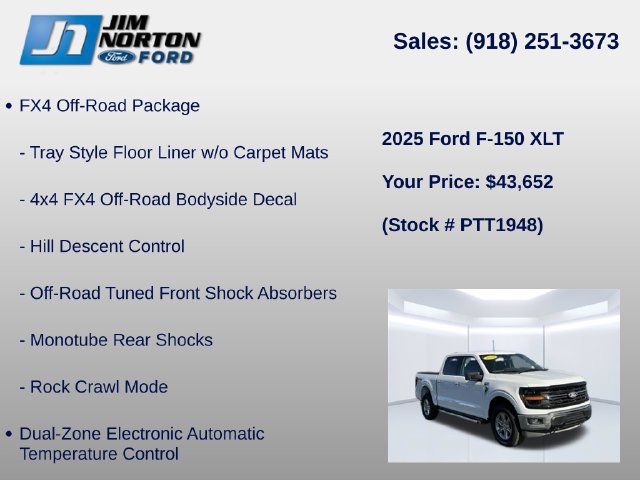 Used 2025 Ford F150 XLT w/ Equipment Group 301A Standard AWD/4WD image 15