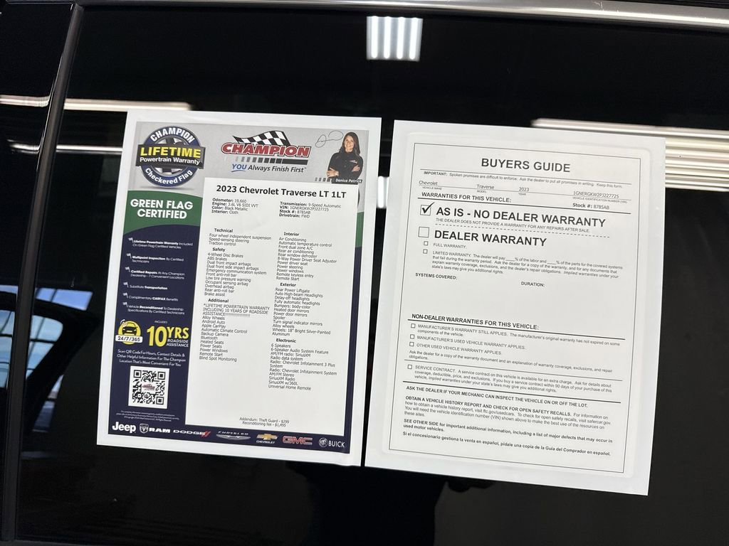 Certified 2023 Chevrolet Traverse LT FWD image 44
