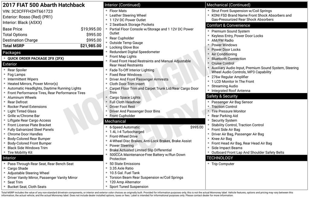 Used 2017 FIAT 500 Abarth image 33