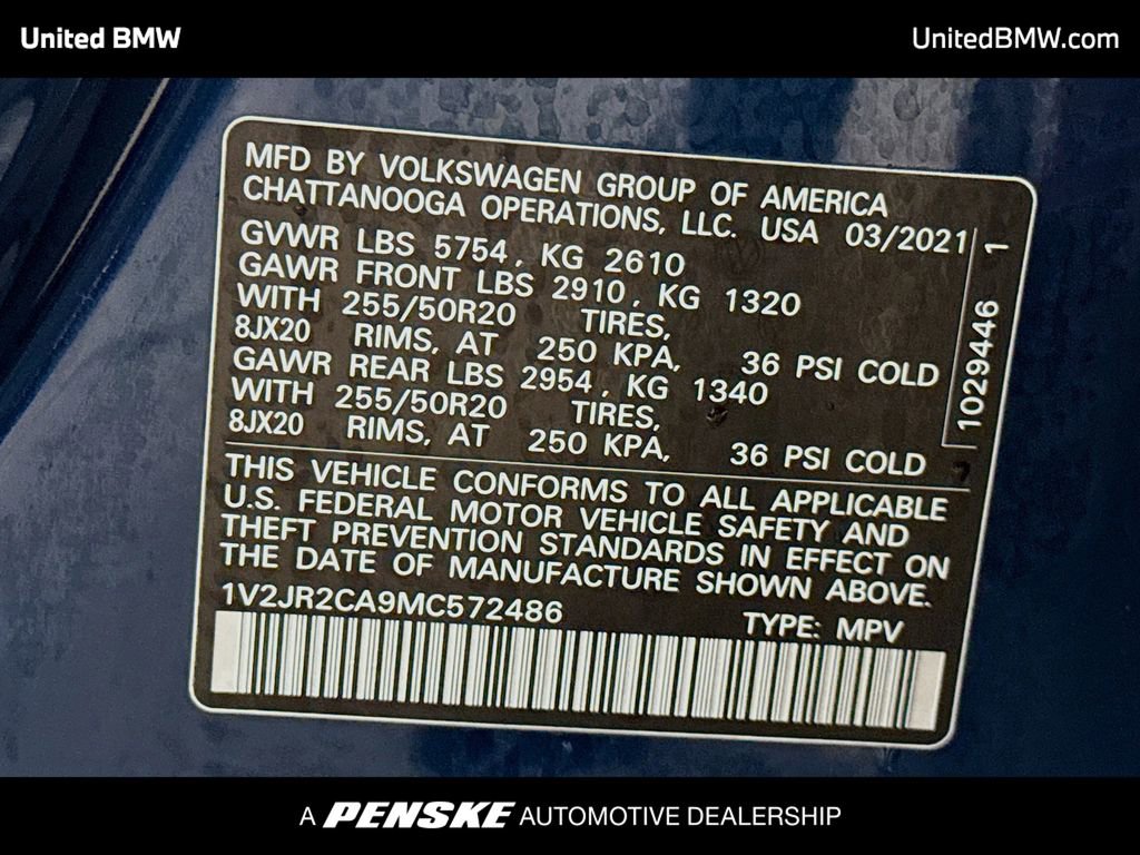 Used 2021 Volkswagen Atlas SE w/ Panoramic Sunroof Package image 15