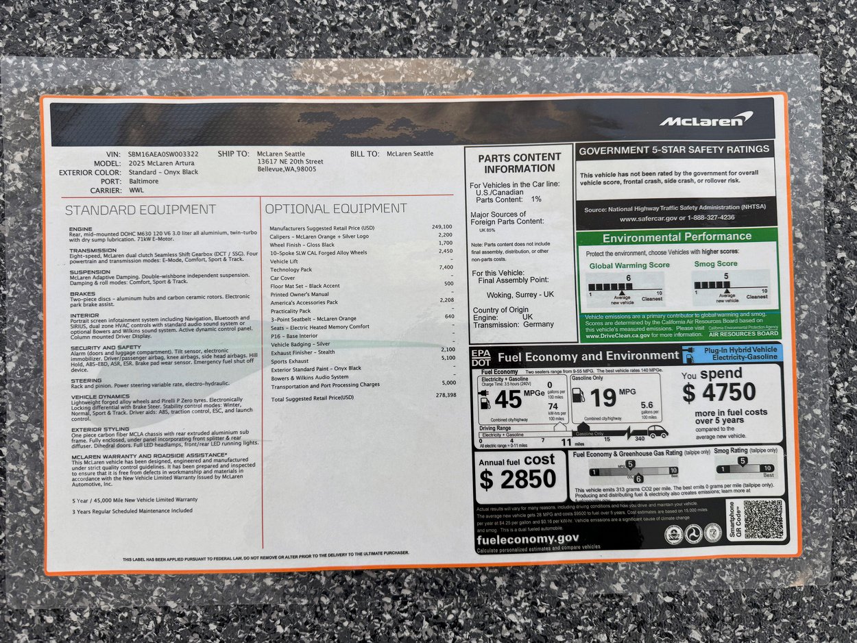 New 2025 McLaren Artura image 50