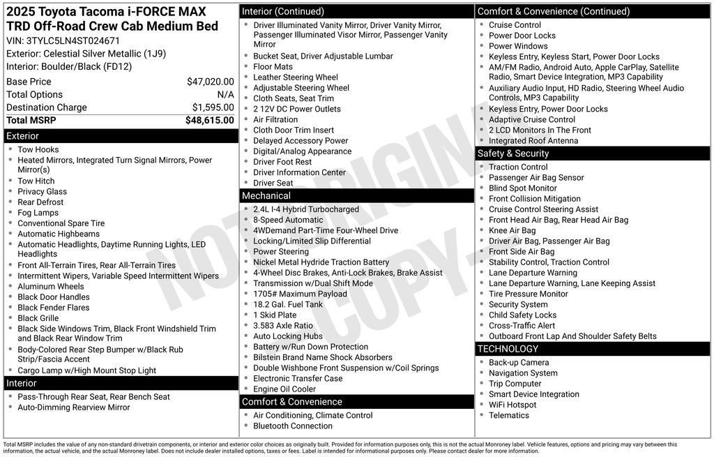 New 2025 Toyota Tacoma TRD Off-Road image 36