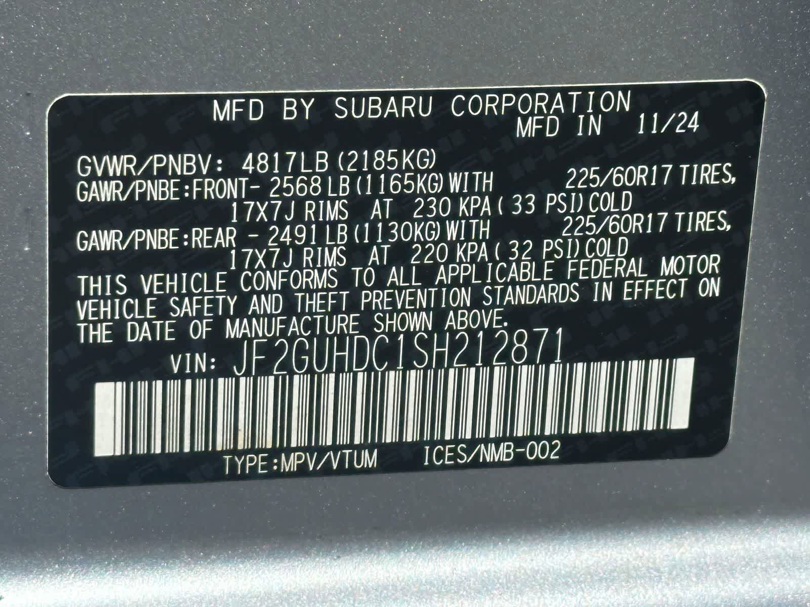 Certified 2025 Subaru Crosstrek 2.0i Premium AWD/4WD image 30