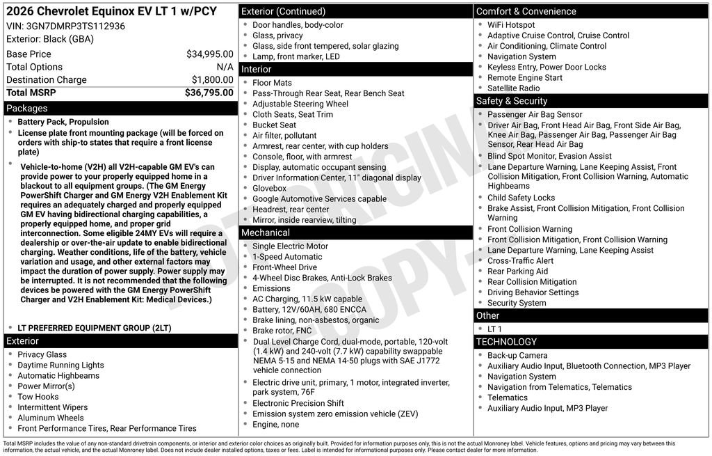New 2026 Chevrolet Equinox EV LT image 30