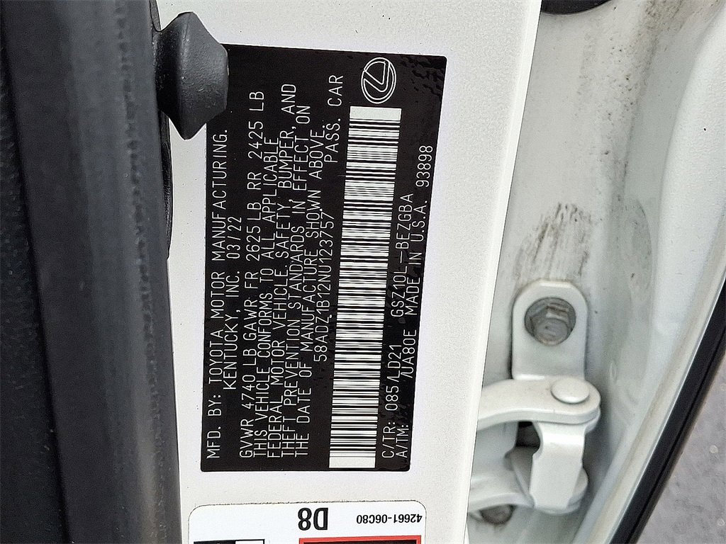 Certified 2022 Lexus ES 350 350 image 29