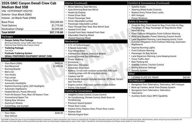 New 2026 GMC Canyon Denali AWD/4WD image 29