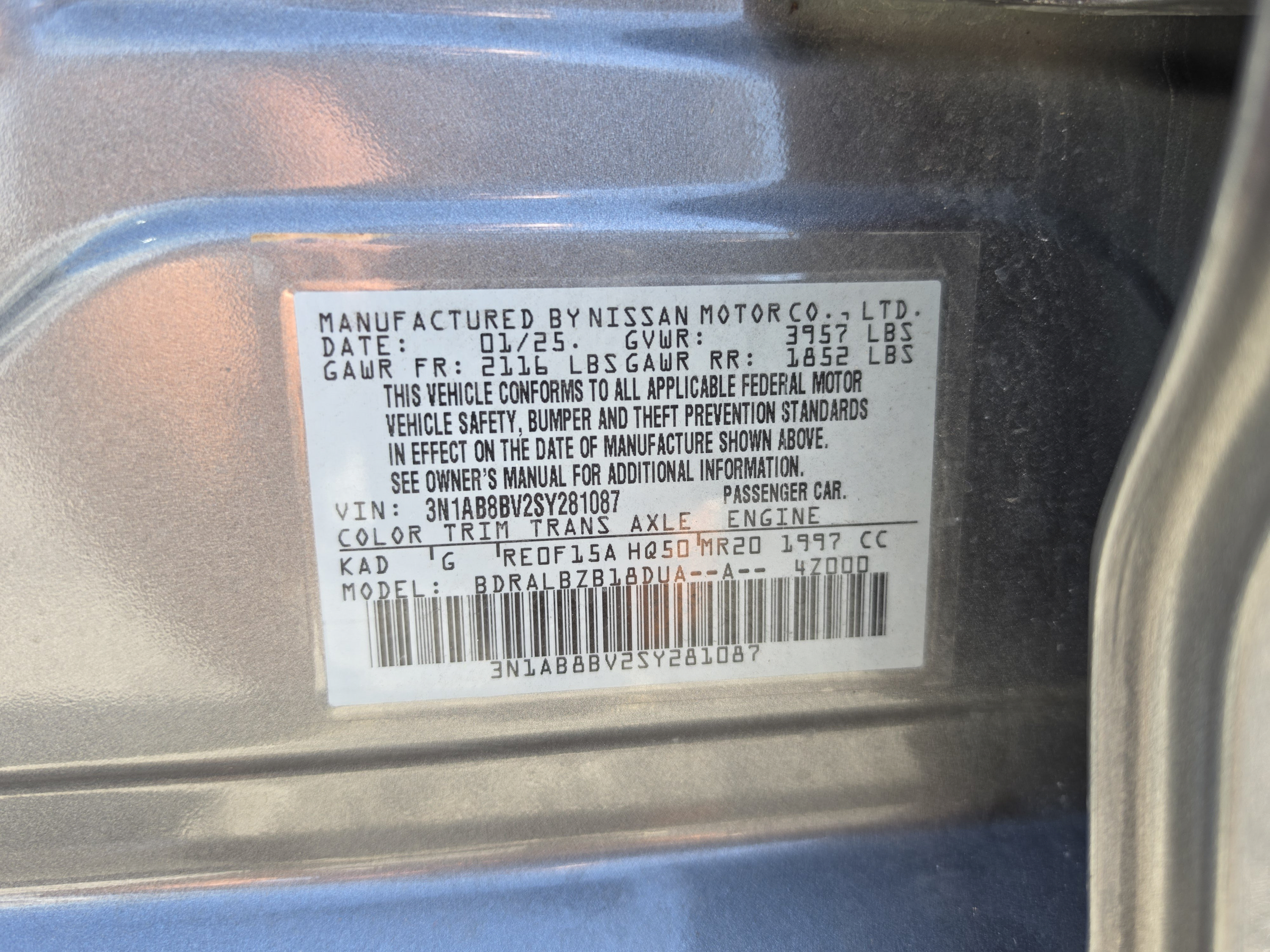 Used 2025 Nissan Sentra S FWD image 38