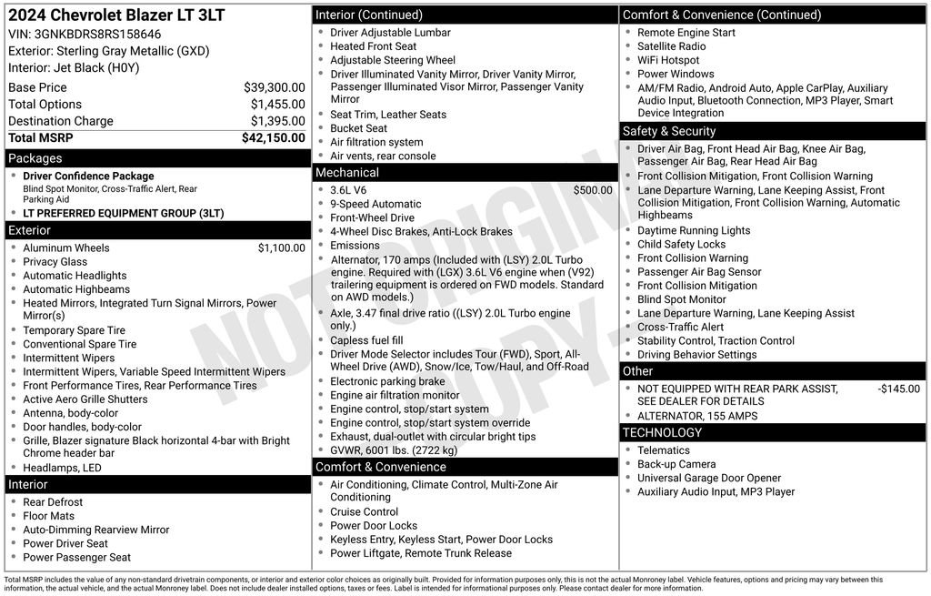 Used 2024 Chevrolet Blazer LT image 3