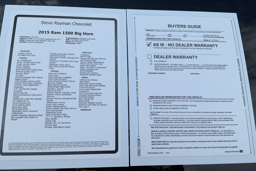 Used 2015 RAM 1500 Big Horn RWD image 25