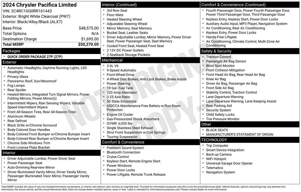 Used 2024 Chrysler Pacifica Limited image 5