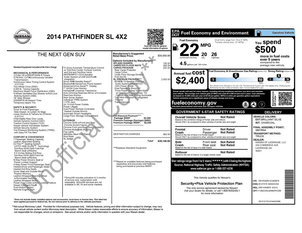 Used 2014 Nissan Pathfinder SL w/ SL Premium Package FWD image 26
