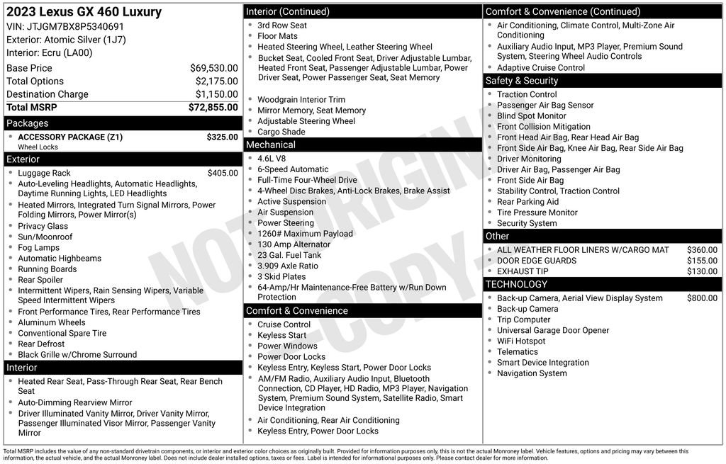 Used 2023 Lexus GX 460 Luxury w/ Accessory Package AWD/4WD image 4