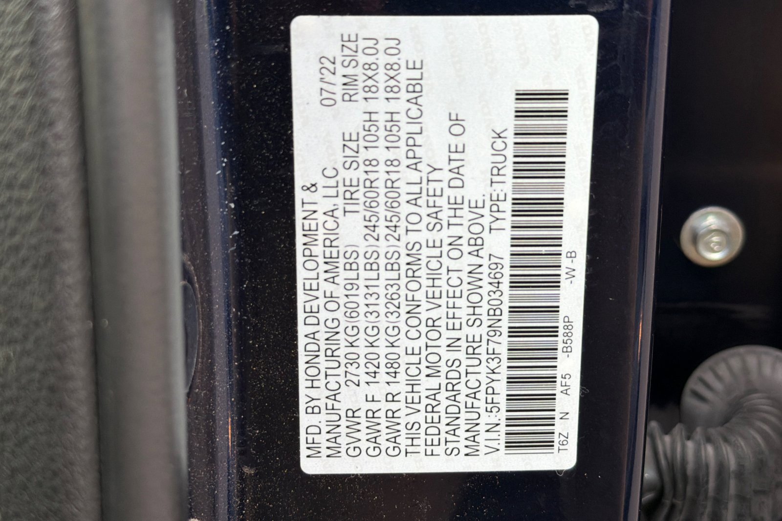 Used 2022 Honda Ridgeline RTL-E image 42