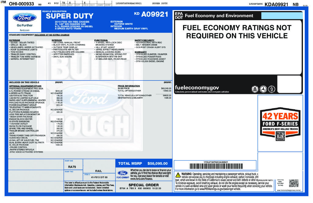 Used 2019 Ford F550 4x4 Regular Cab Super Duty image 25