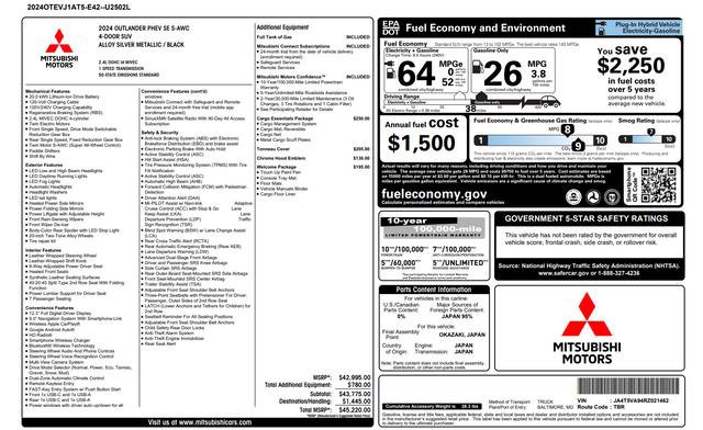 Used 2024 Mitsubishi Outlander SE image 2