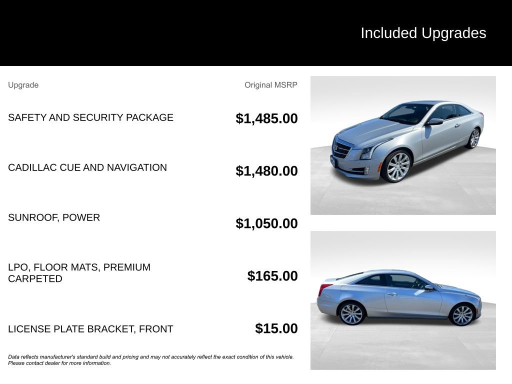 Used 2016 Cadillac ATS Luxury w/ Safety and Security Package image 10