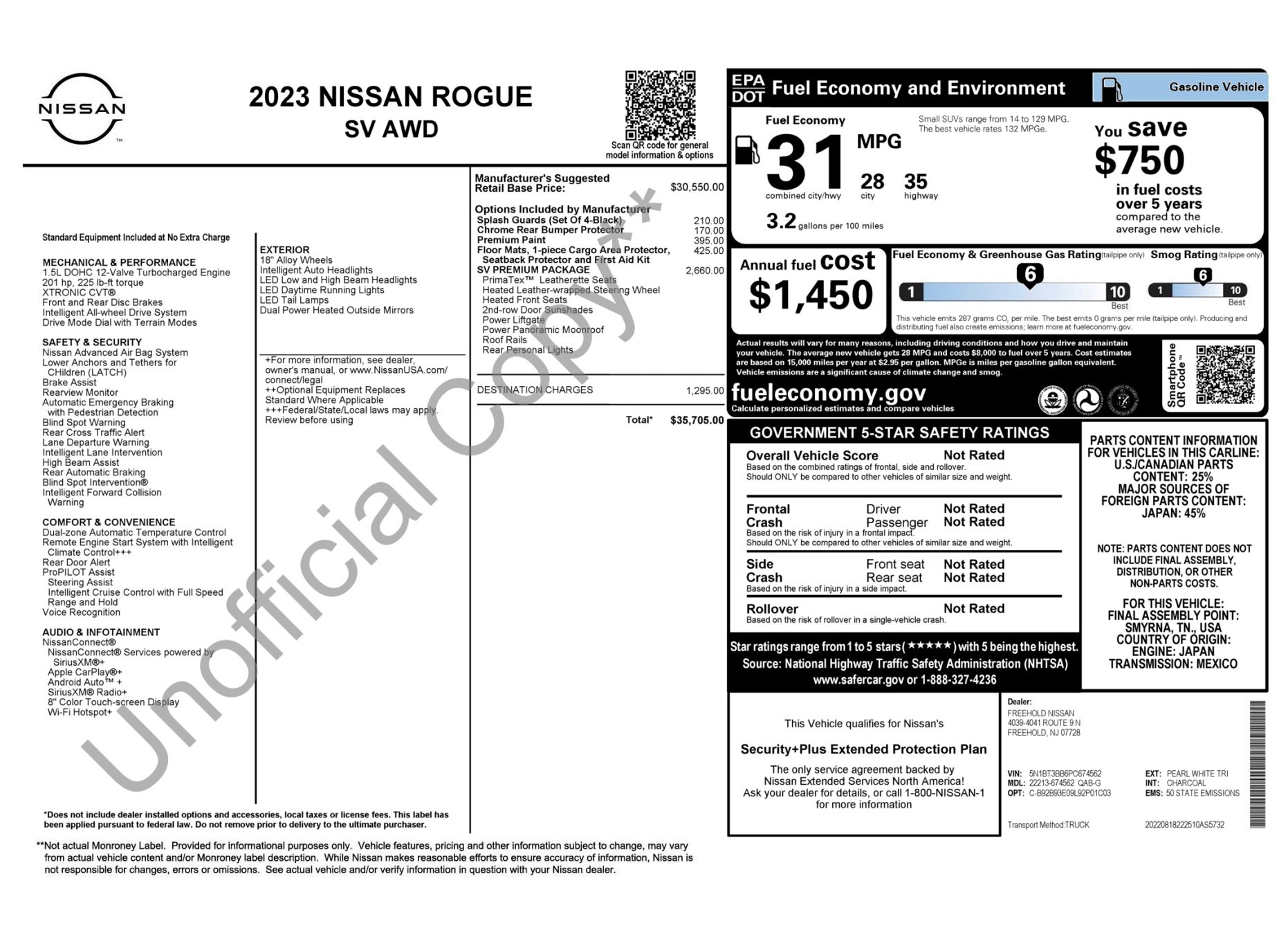 Used 2023 Nissan Rogue SV w/ SV Premium Package image 6