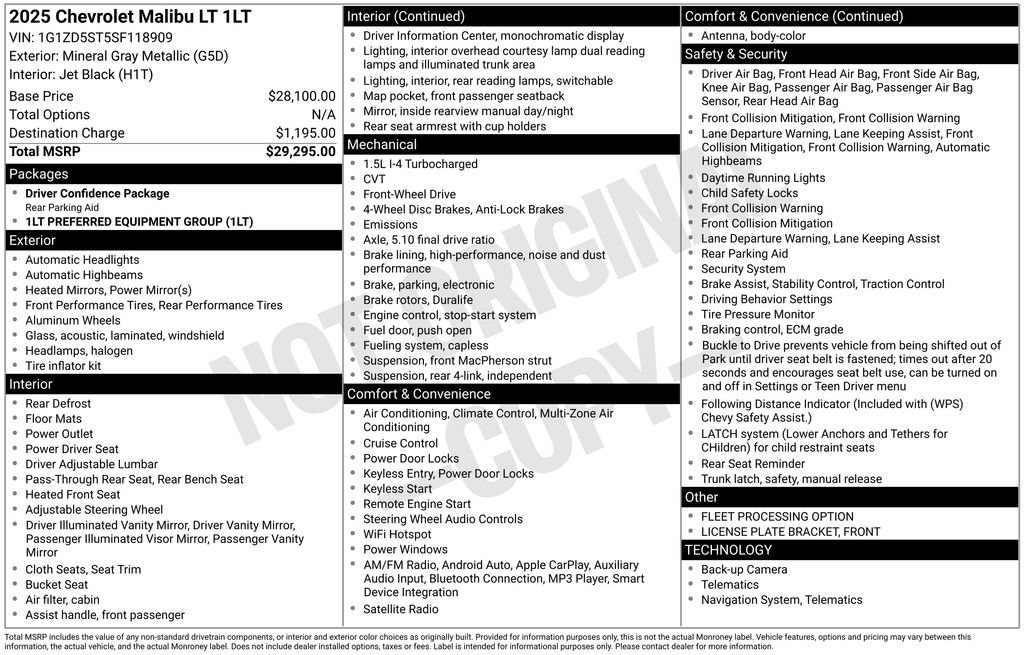 Used 2025 Chevrolet Malibu LT image 6