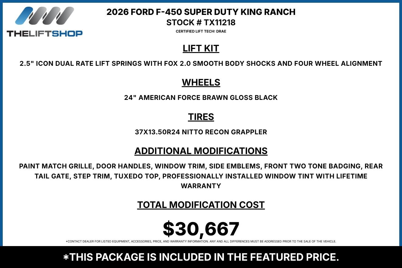 Used 2026 Ford F450 King Ranch w/ Chrome Package AWD/4WD image 3