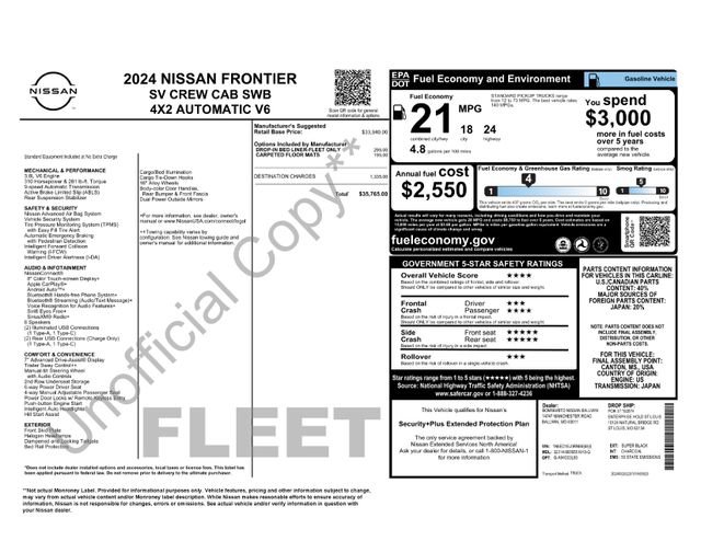 Used 2024 Nissan Frontier SV RWD image 2
