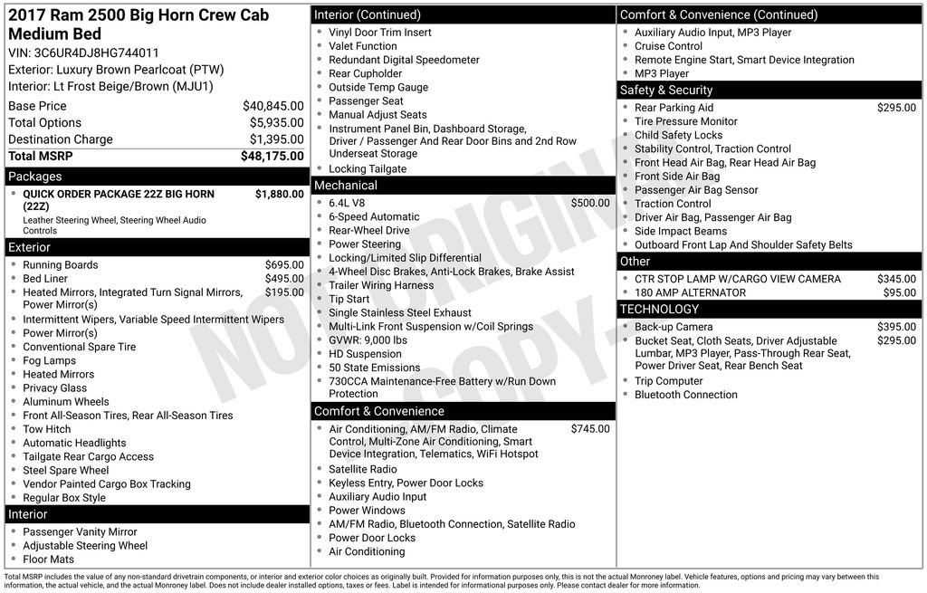 Used 2017 RAM 2500 Big Horn image 40