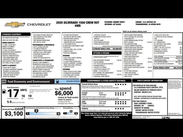 New 2025 Chevrolet Silverado 1500 RST w/ All Star Edition Plus image 3