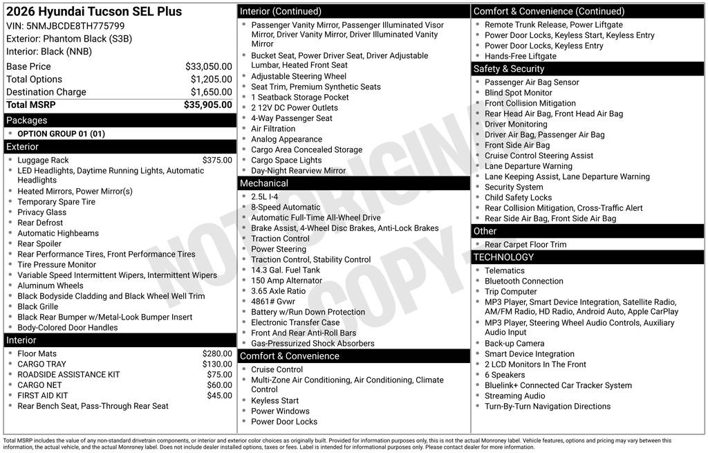 New 2026 Hyundai Tucson SEL Plus AWD/4WD image 4