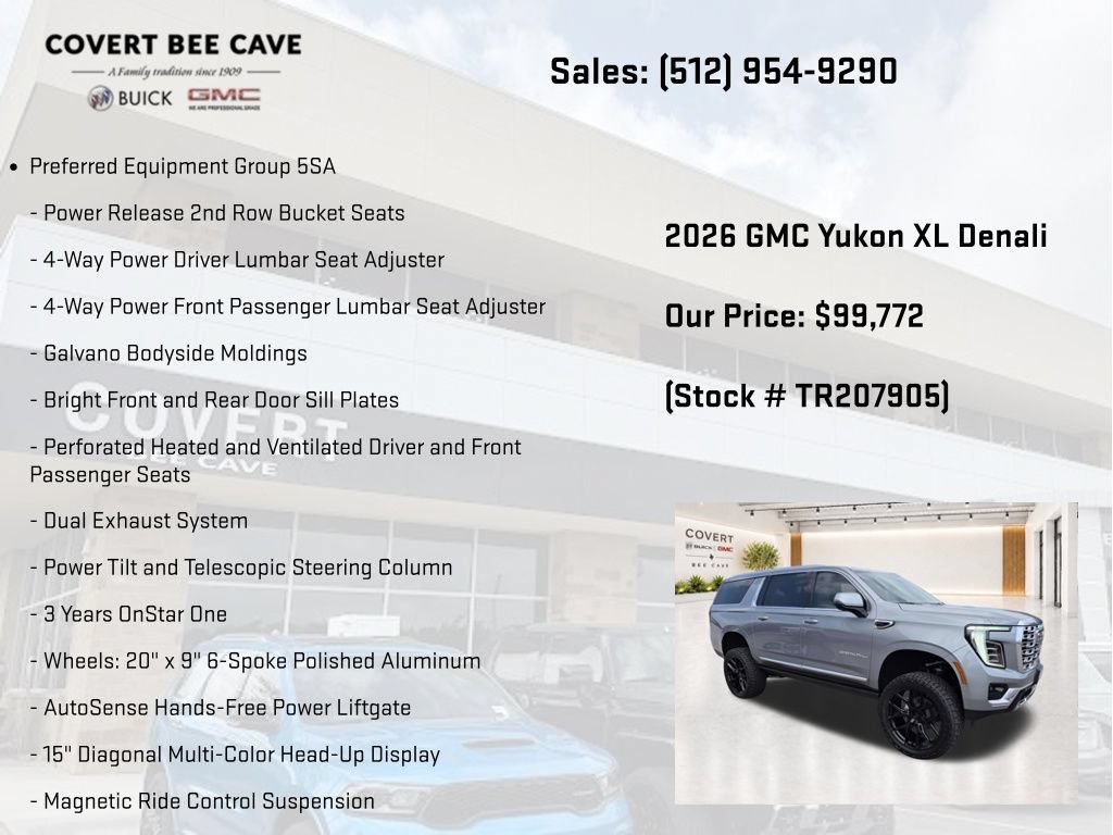 New 2026 GMC Yukon XL Denali w/ Sun & Power Step Package AWD/4WD image 7